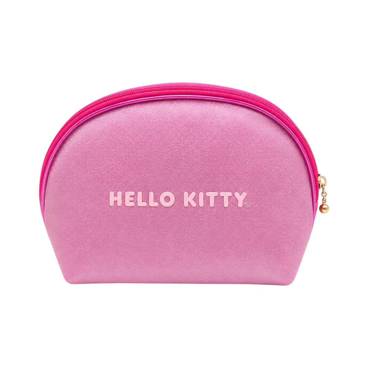 COSMETIQUERA SEMICIRCULO ESCARCHADA HELLO KITTY