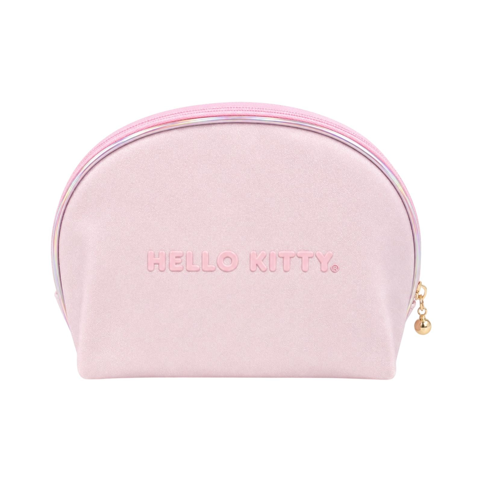 COSMETIQUERA SEMICIRCULO ESCARCHADA HELLO KITTY