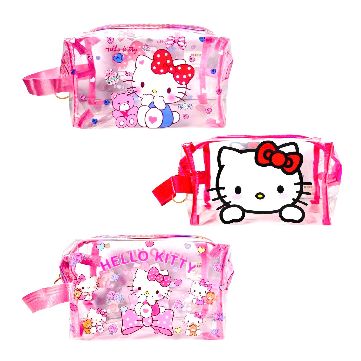 COSMETIQUERA TRANSPARENTE STITCH/ANGELA- HELLO KITTY