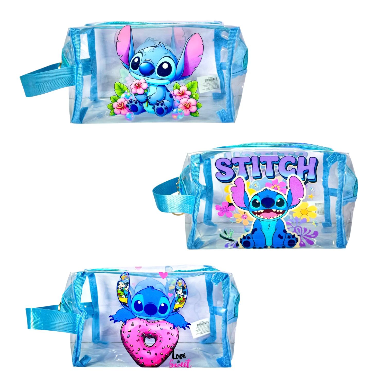 COSMETIQUERA TRANSPARENTE STITCH/ANGELA- HELLO KITTY