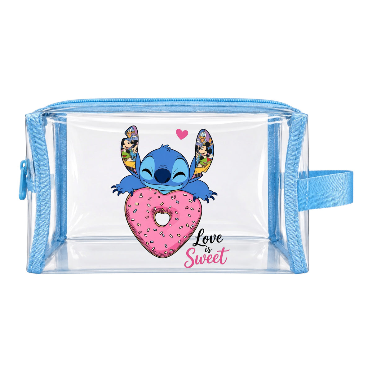 COSMETIQUERA TRANSPARENTE STITCH/ANGELA- HELLO KITTY
