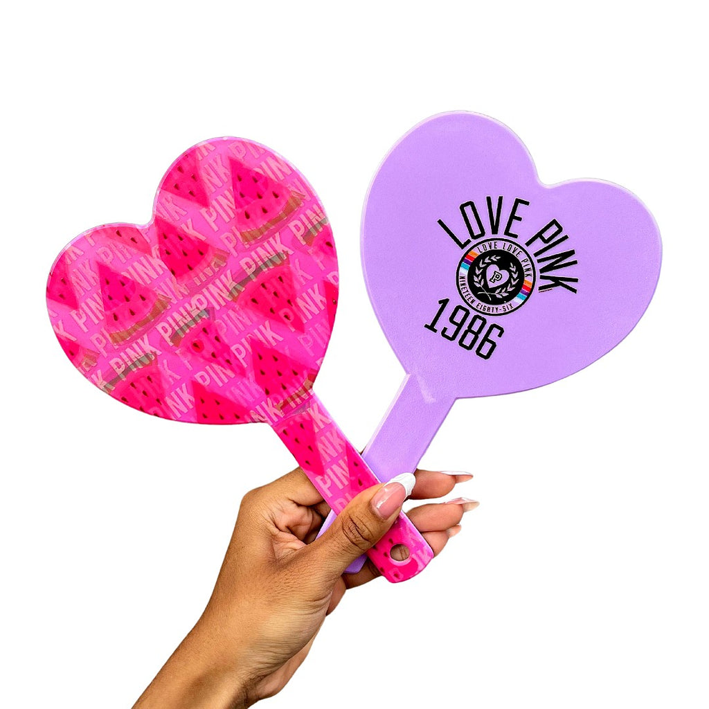ESPEJO DE MANO PINK CORAZON