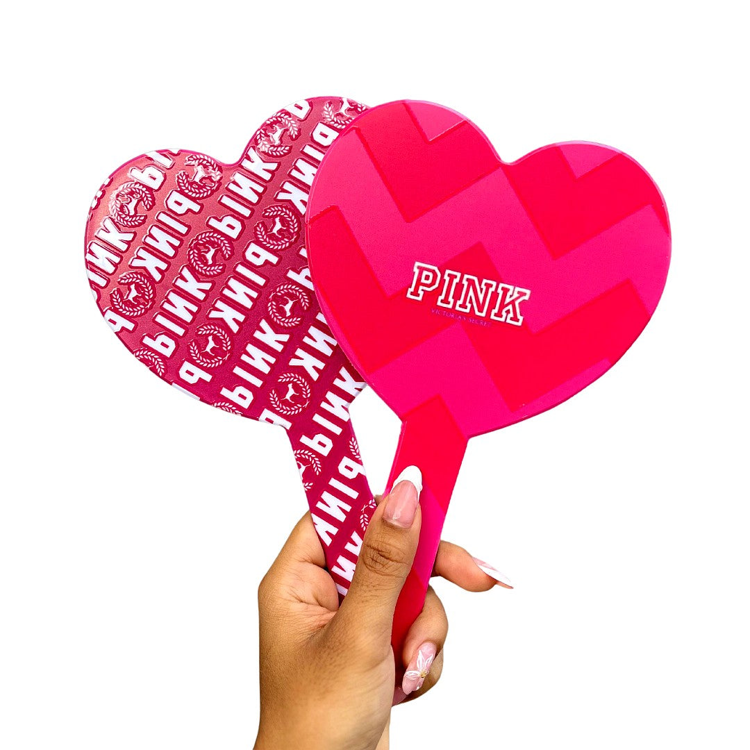 ESPEJO DE MANO PINK CORAZON