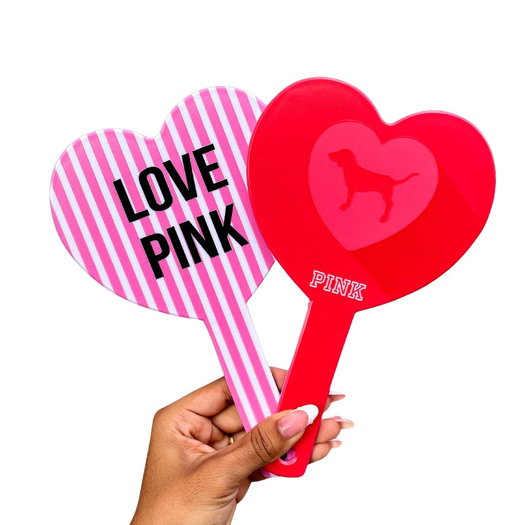 ESPEJO DE MANO PINK CORAZON