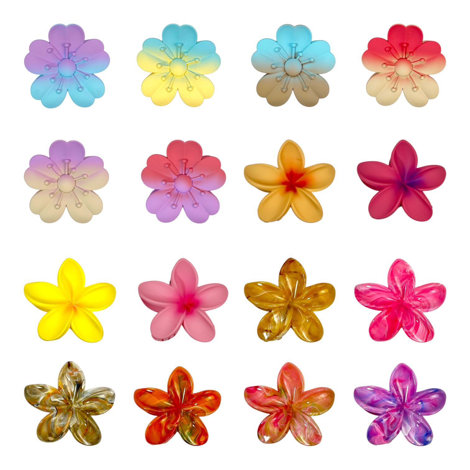 CAIMAN TORNASOL MATTE ONDA MARIPOSA RECTANGULO FLORES SURTIDAS HAWAIANA