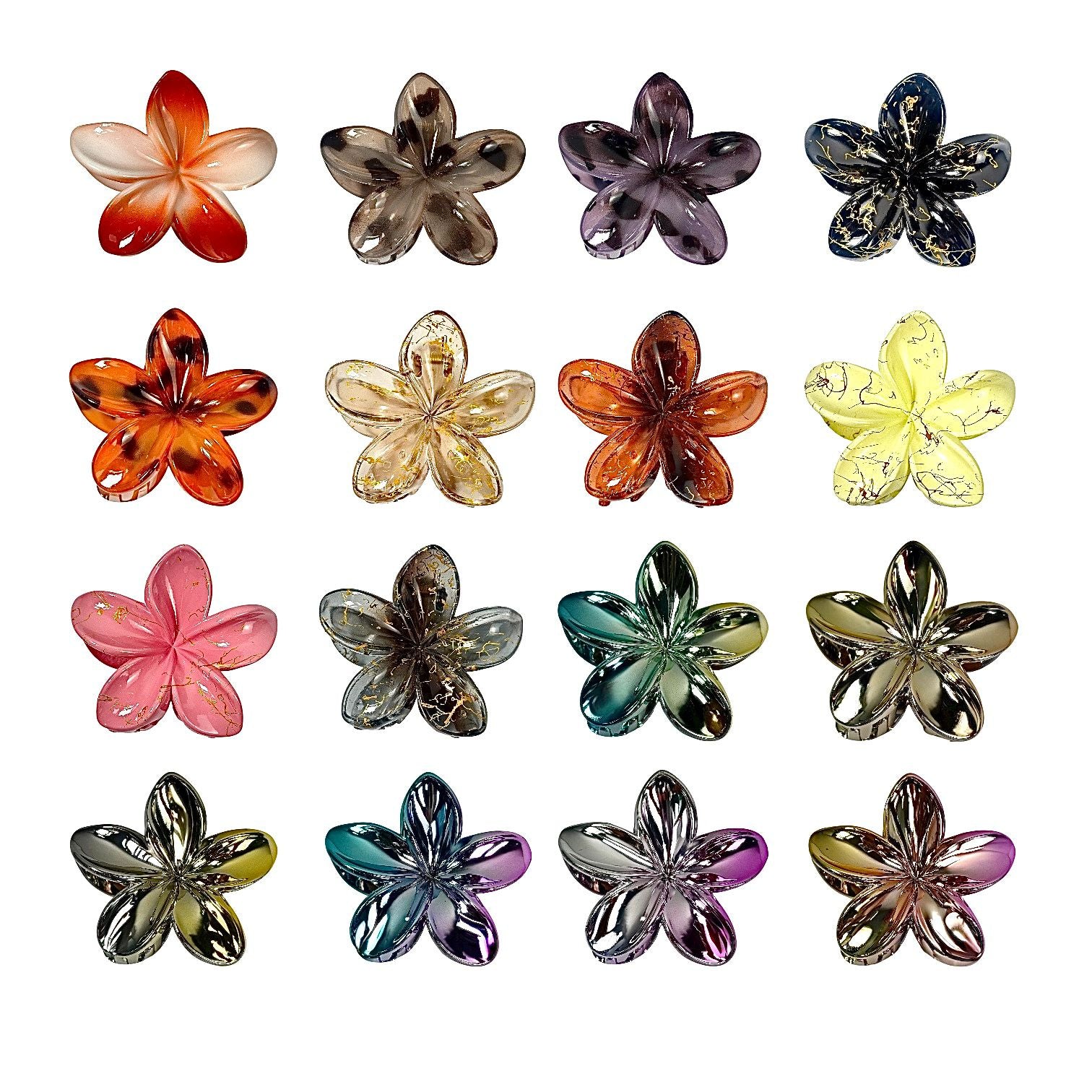 CAIMAN TORNASOL MATTE ONDA MARIPOSA RECTANGULO FLORES SURTIDAS HAWAIANA