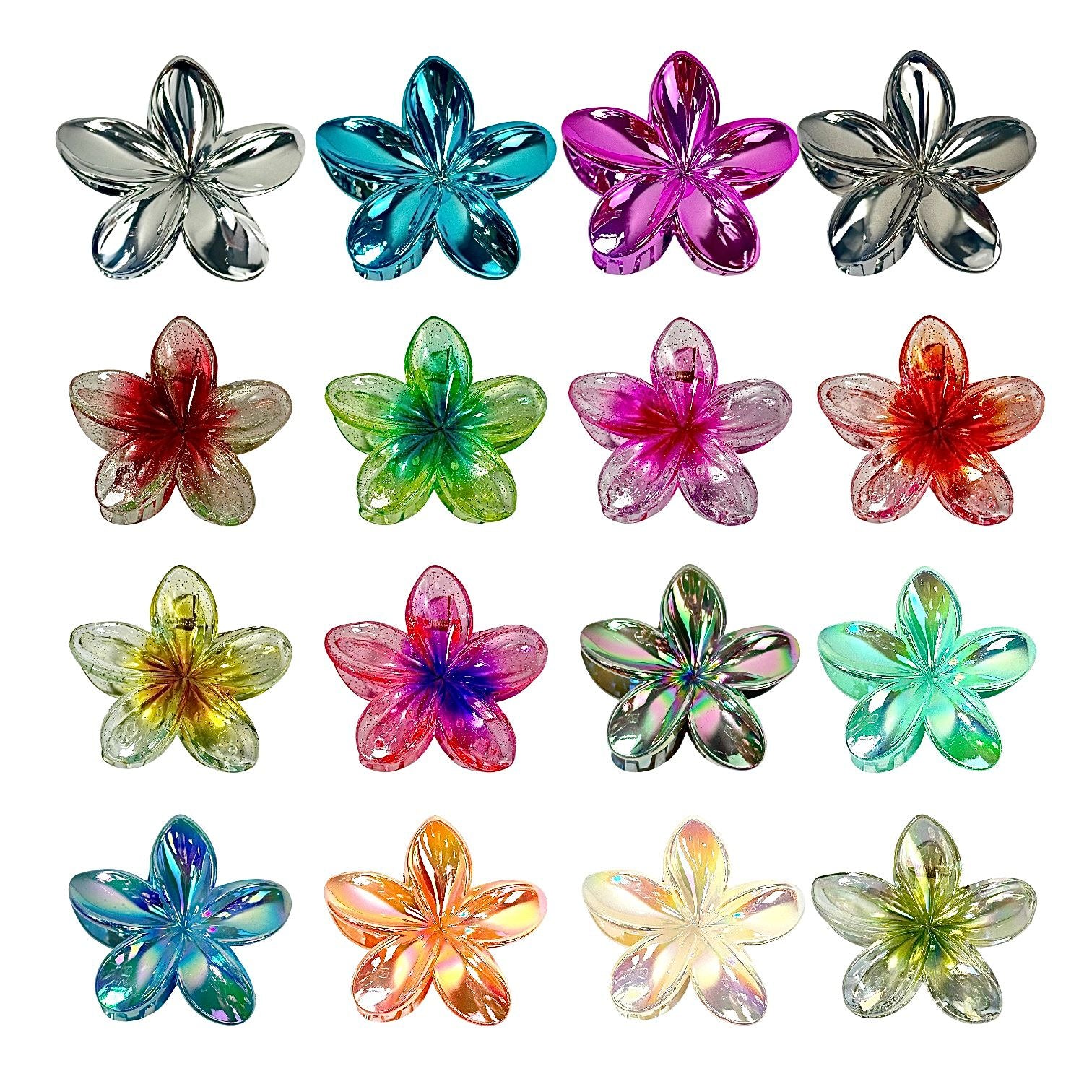 CAIMAN TORNASOL MATTE ONDA MARIPOSA RECTANGULO FLORES SURTIDAS HAWAIANA