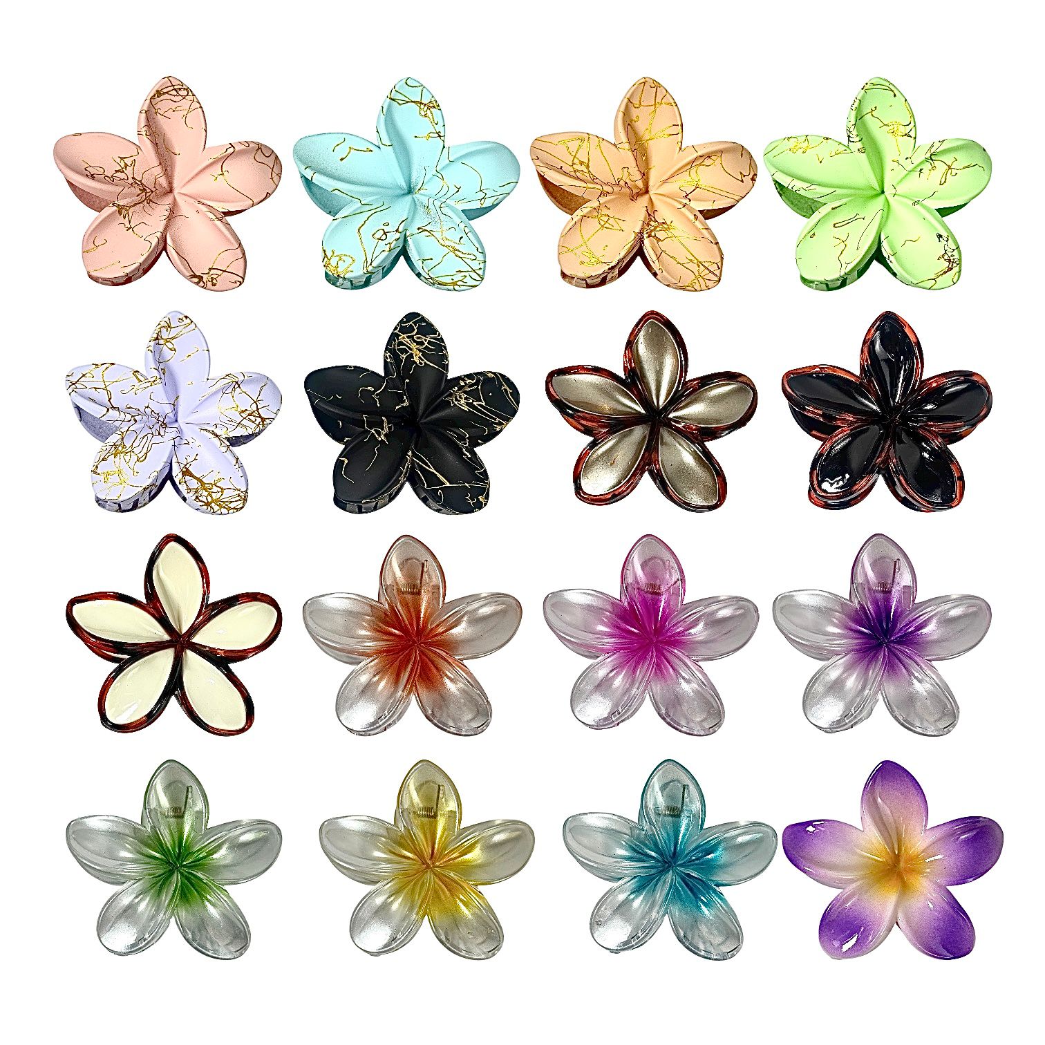 CAIMAN TORNASOL MATTE ONDA MARIPOSA RECTANGULO FLORES SURTIDAS HAWAIANA