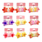 CARTON X2 GANCHOS MINI FLOR MARIPOSA ONDA MOÑO DORADOS PLATEADOS TORNASOL MATTE