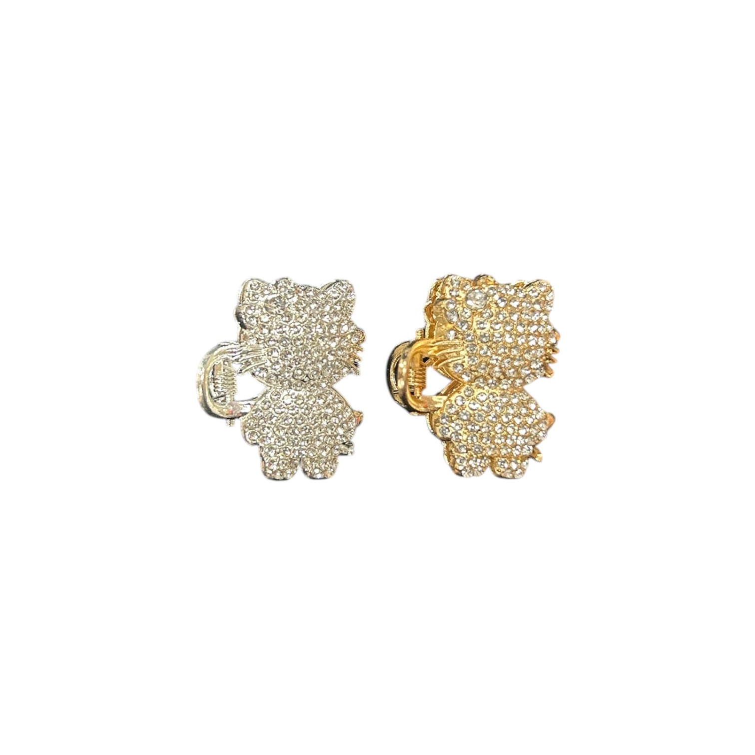 MINI CAIMAN METALICO PLATEADO / DORADO GEMAS FIGURAS