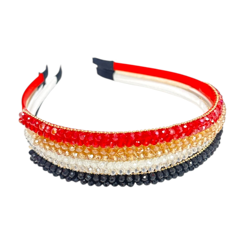 DIADEMA SUPER DELGADA MURANO PERLAS Y GEMAS