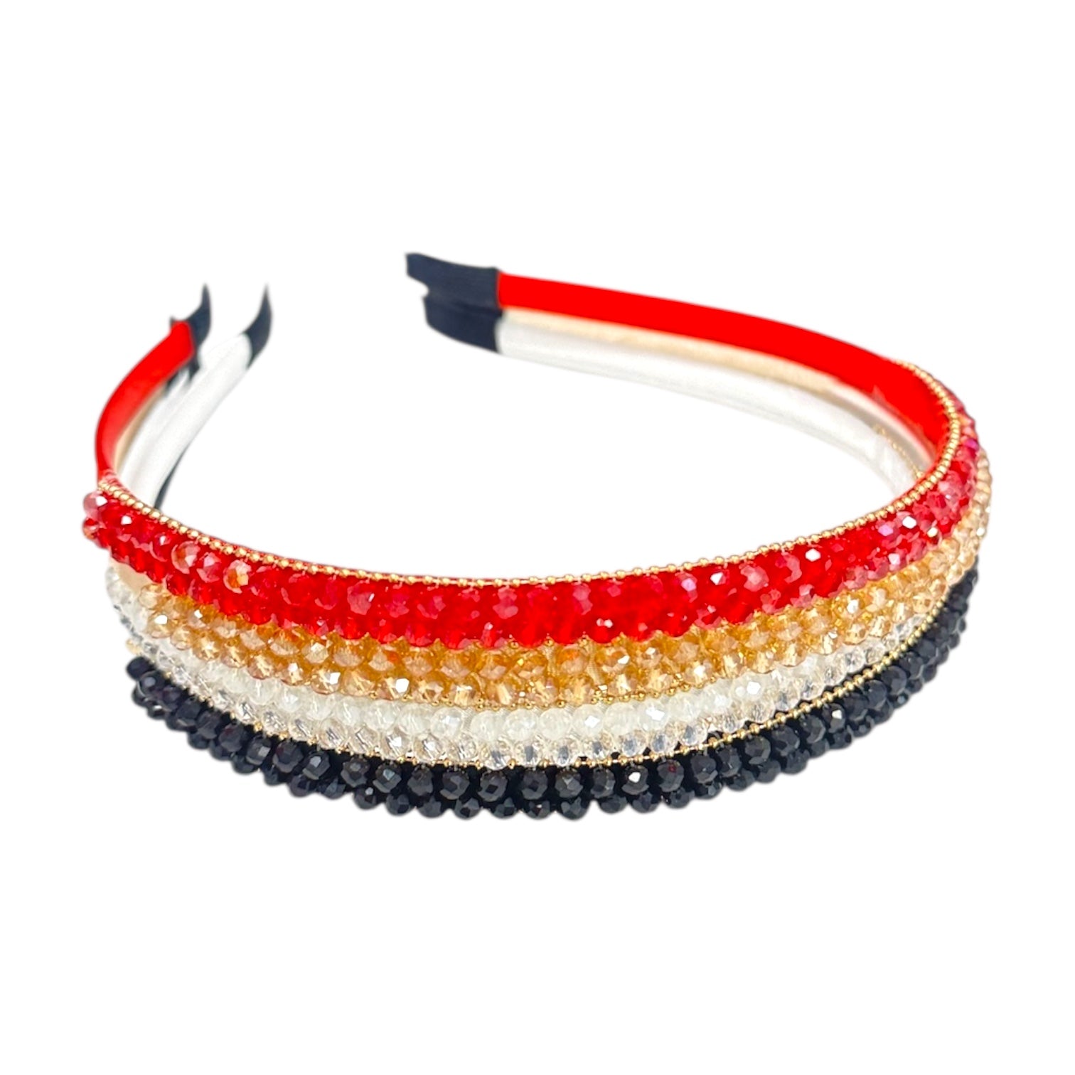 DIADEMA SUPER DELGADA MURANO PERLAS Y GEMAS