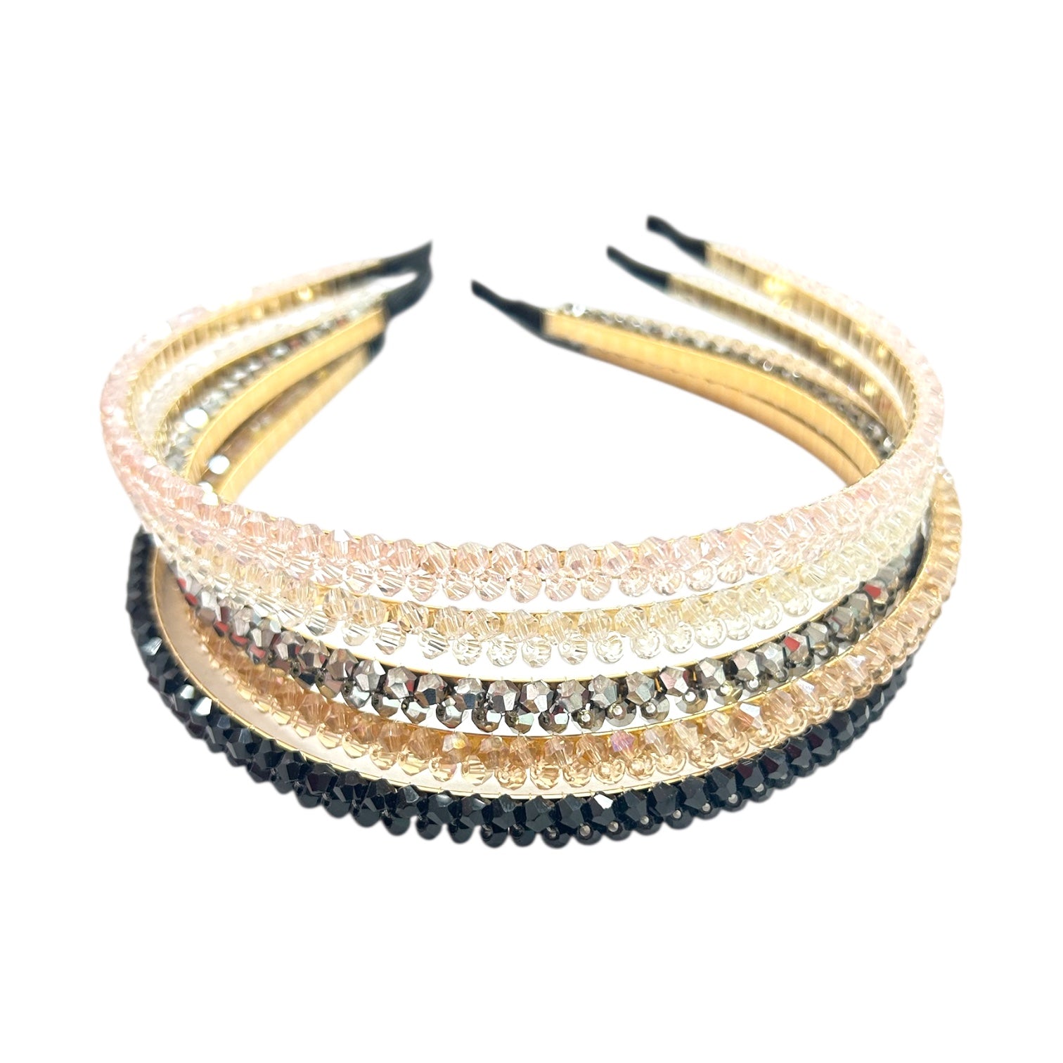 DIADEMA SUPER DELGADA MURANO PERLAS Y GEMAS