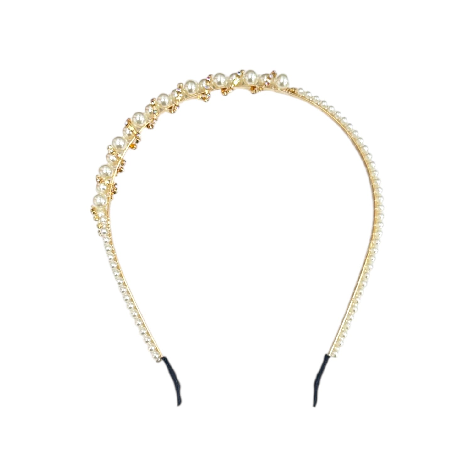 DIADEMA SUPER DELGADA MURANO PERLAS Y GEMAS