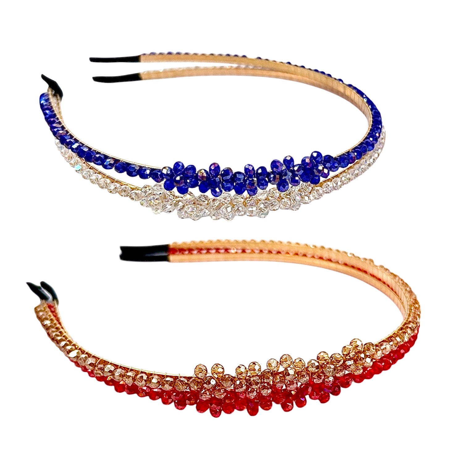 DIADEMA SUPER DELGADA MURANO PERLAS Y GEMAS