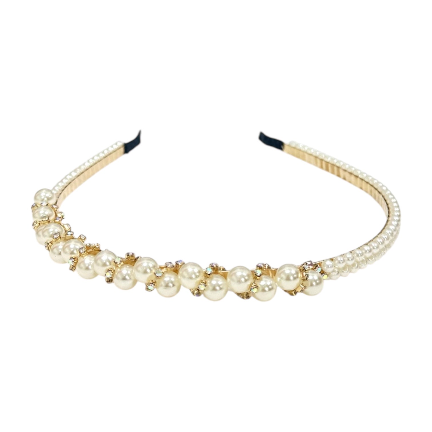 DIADEMA SUPER DELGADA MURANO PERLAS Y GEMAS
