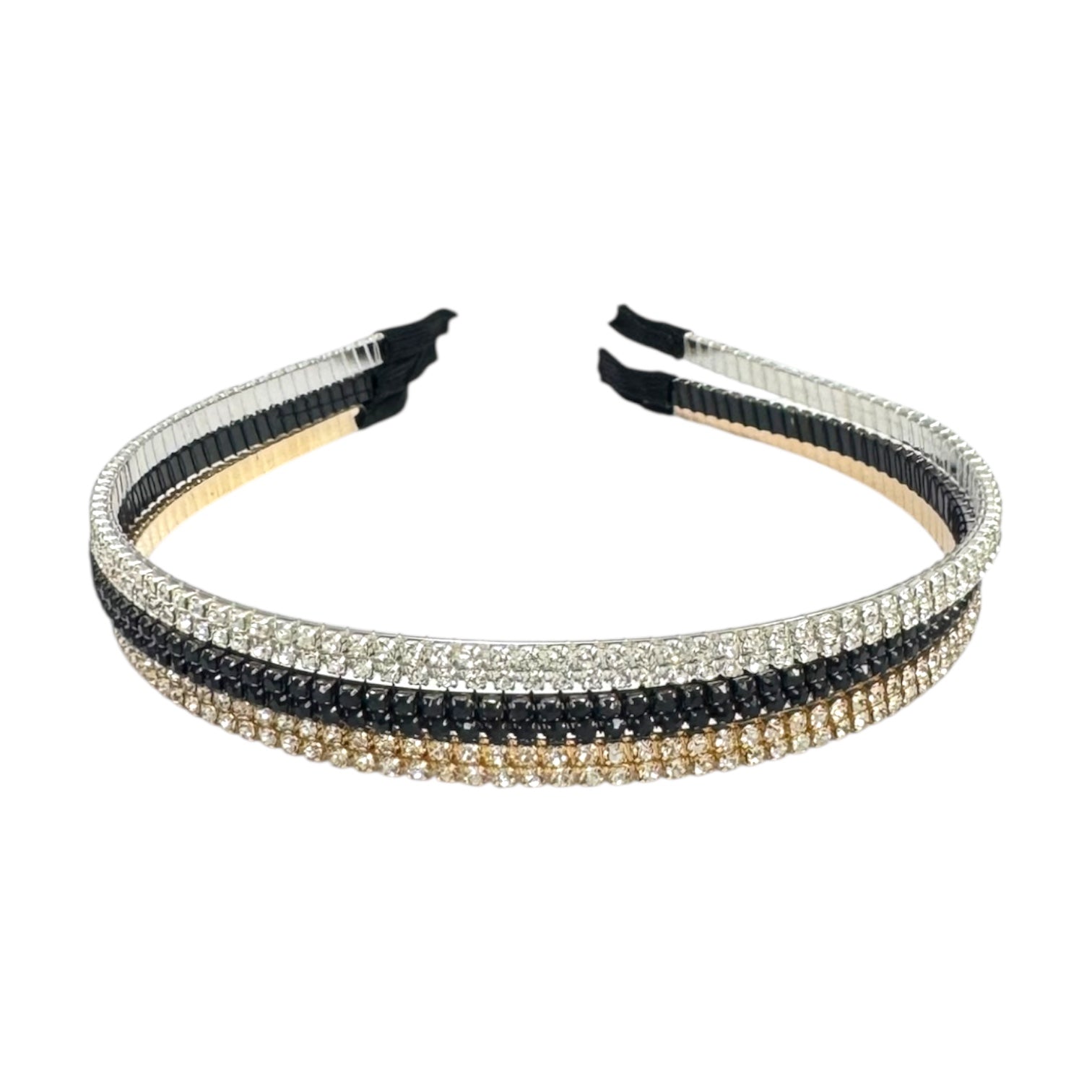 DIADEMA SUPER DELGADA MURANO PERLAS Y GEMAS