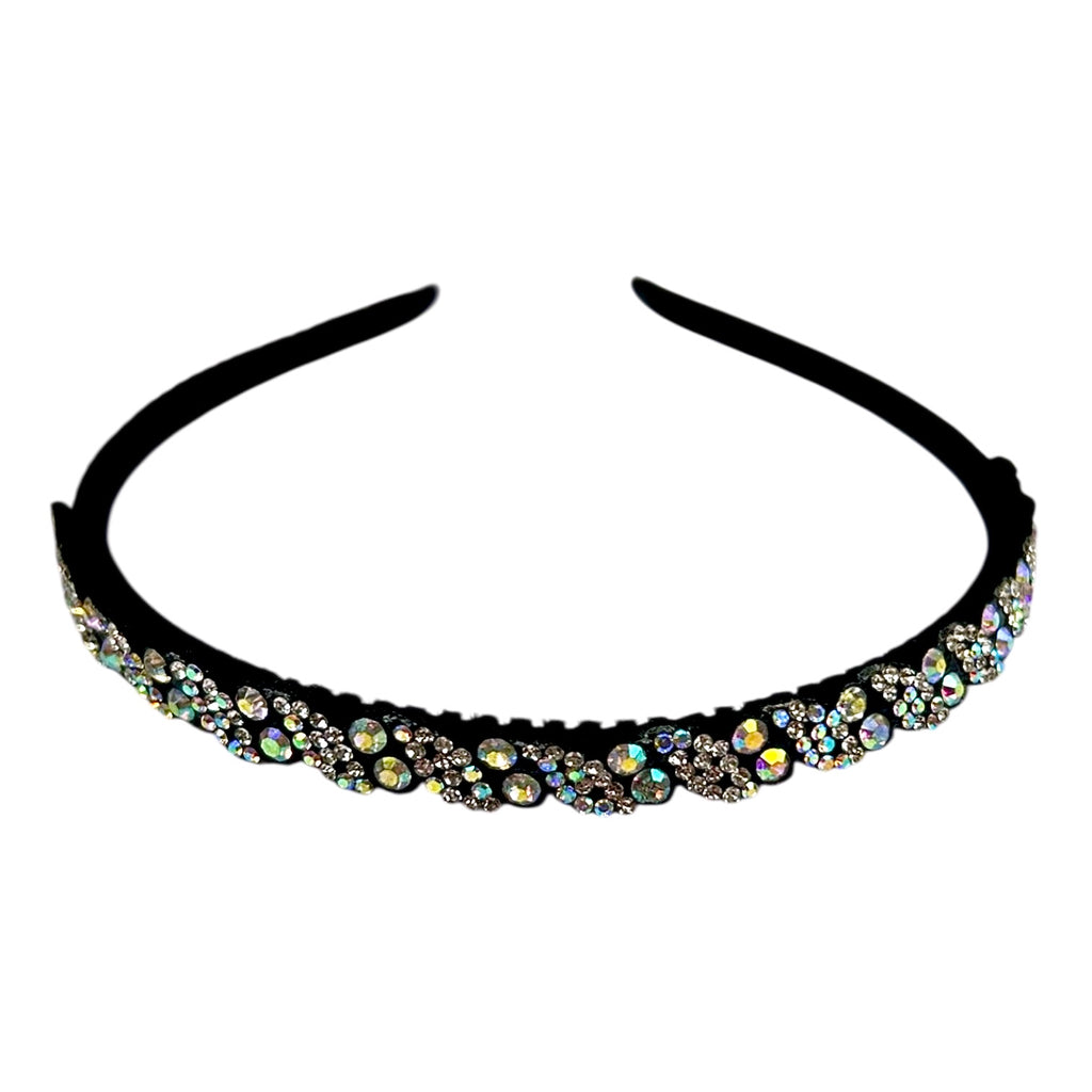 DIADEMA SUPER DELGADA MURANO PERLAS Y GEMAS