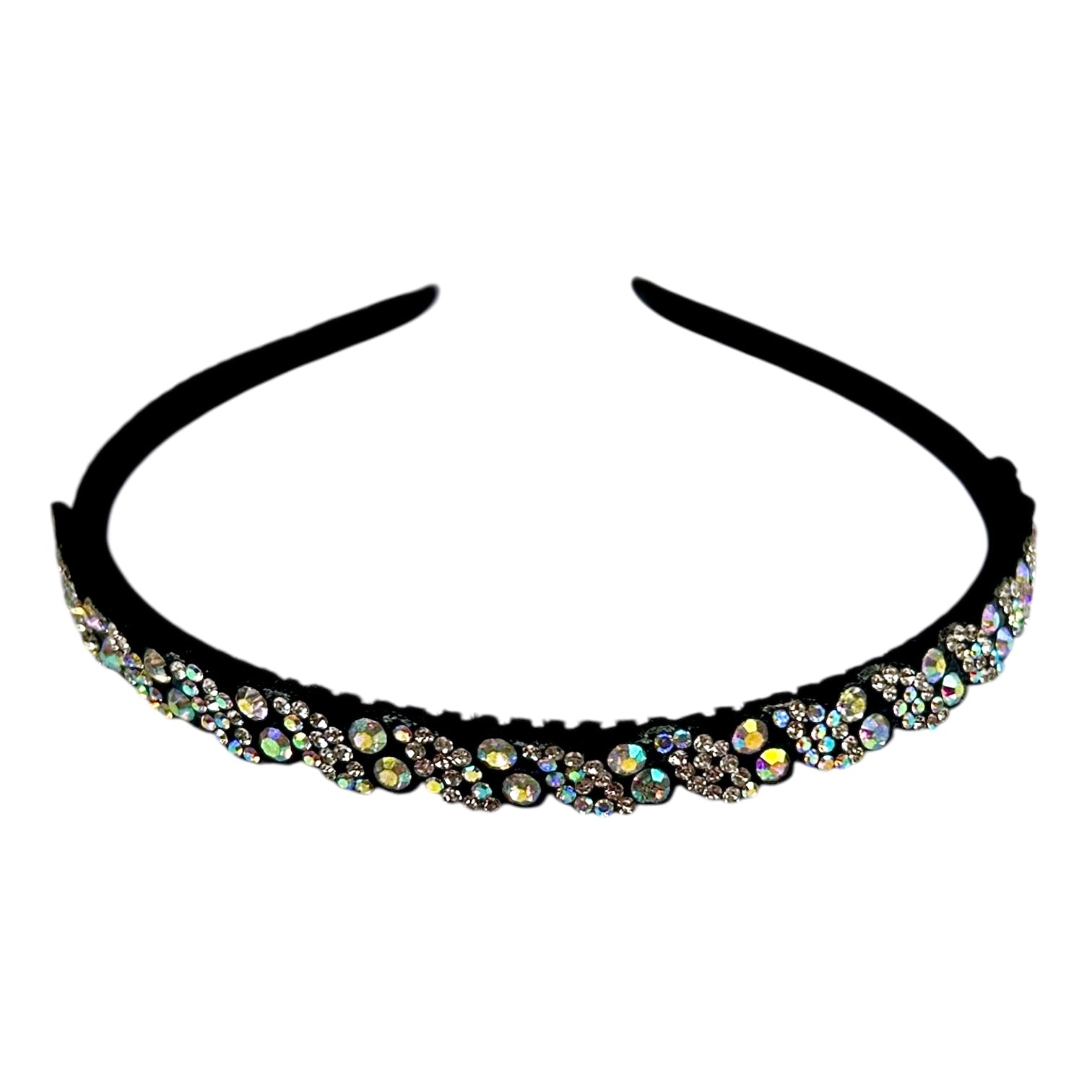 DIADEMA SUPER DELGADA MURANO PERLAS Y GEMAS