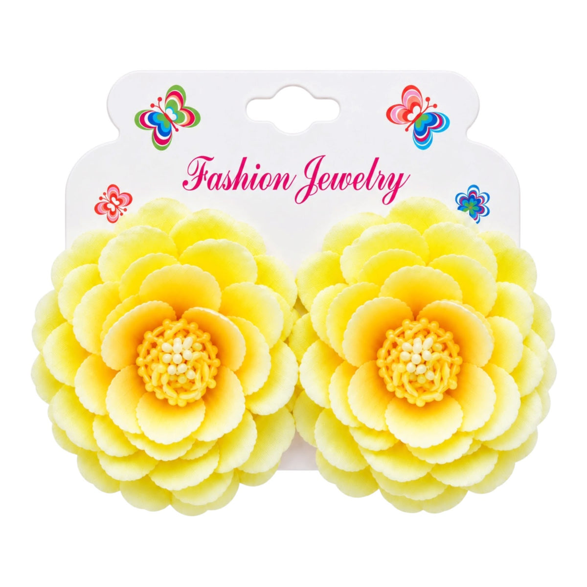 CARTON X2 PINZAS FLOR PEONIA FASHION JEWELRY
