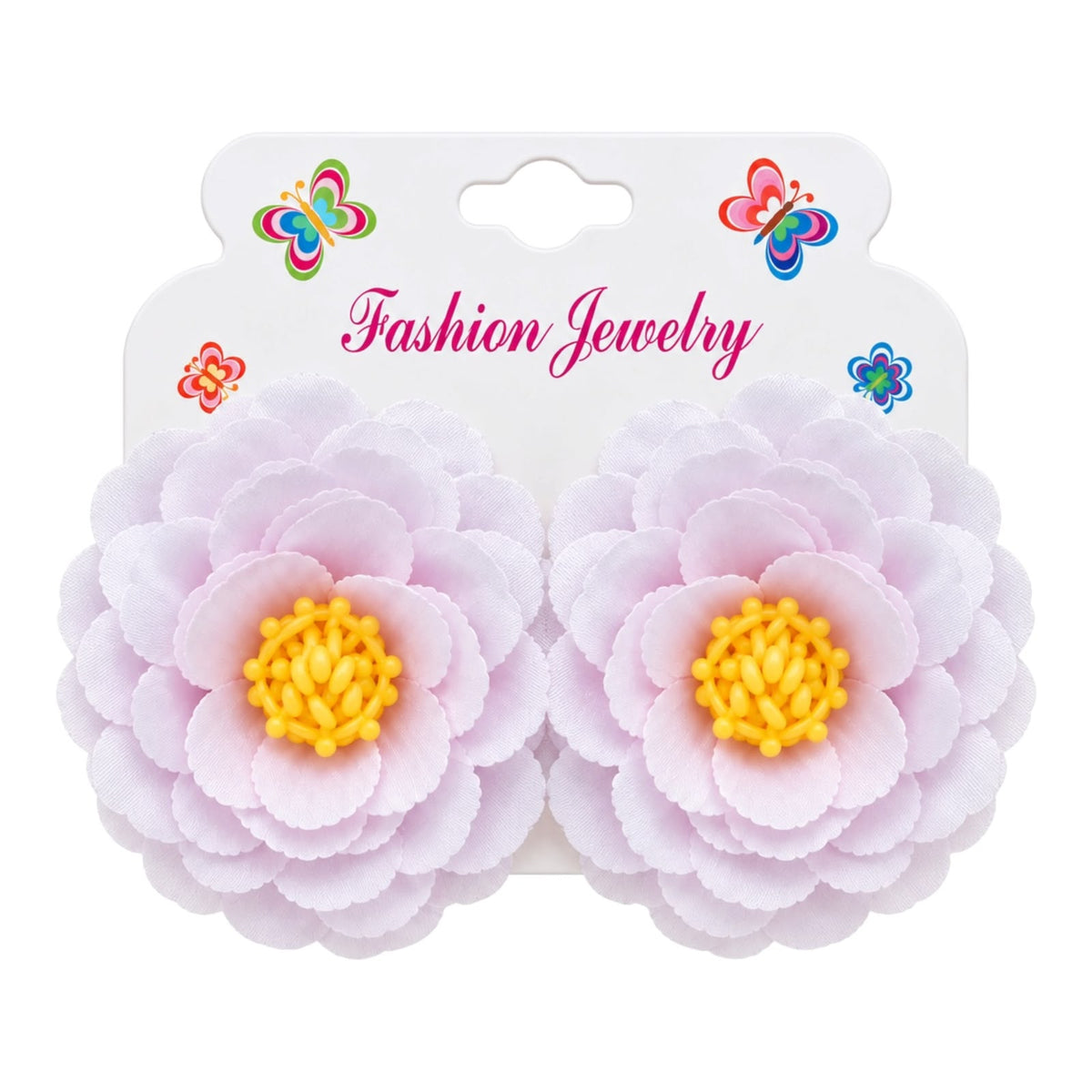 CARTON X2 PINZAS FLOR PEONIA FASHION JEWELRY