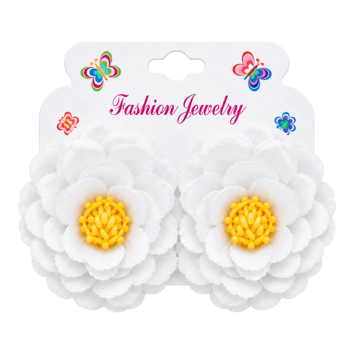 CARTON X2 PINZAS FLOR PEONIA FASHION JEWELRY