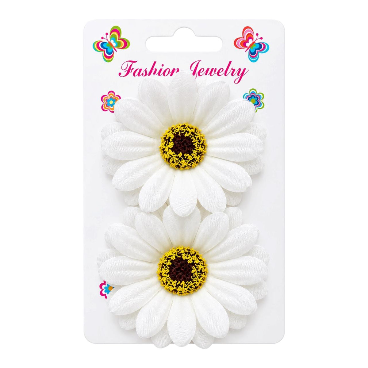 CARTON X2 PINZAS FLOR GERBERA FASHION JEWELRY