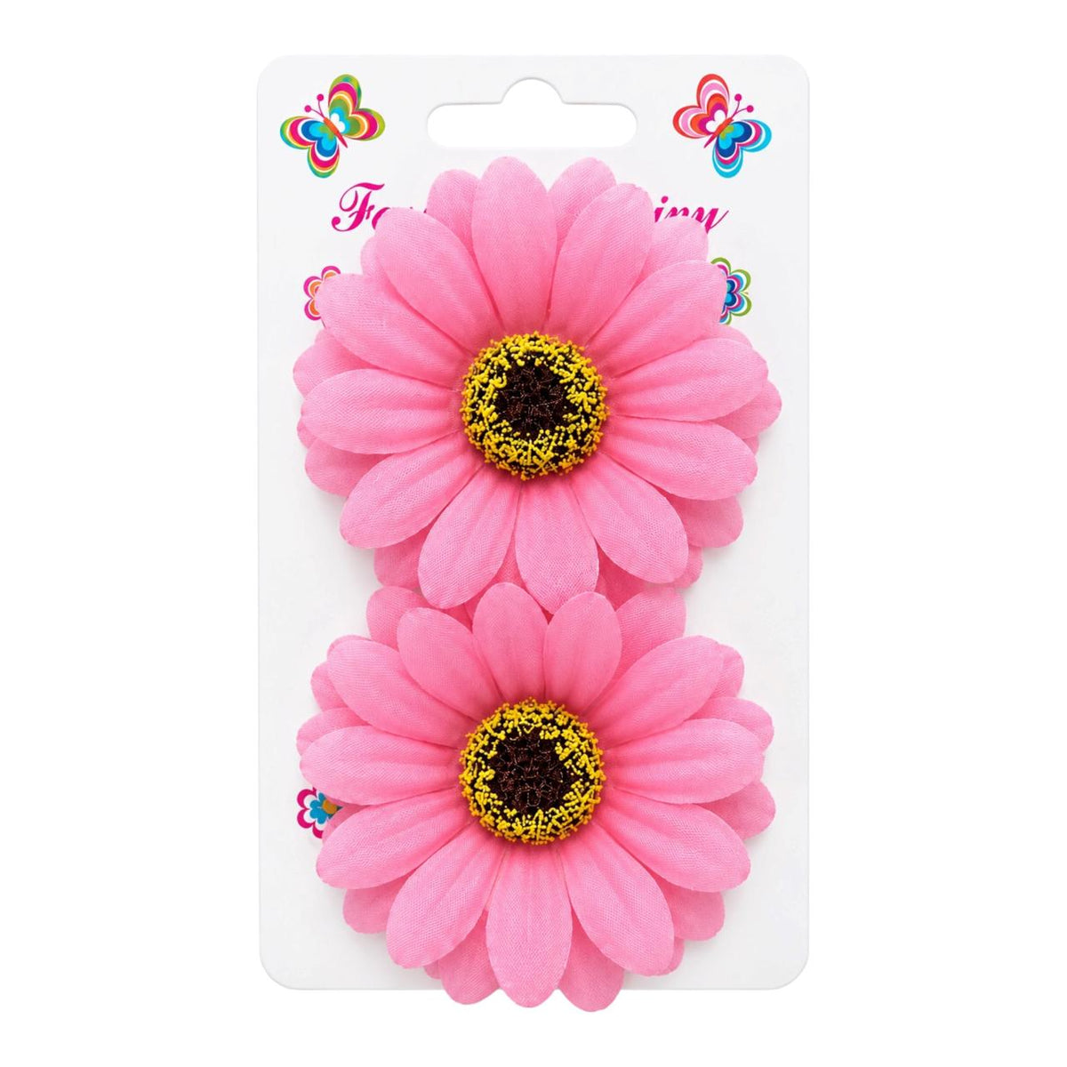 CARTON X2 PINZAS FLOR GERBERA FASHION JEWELRY