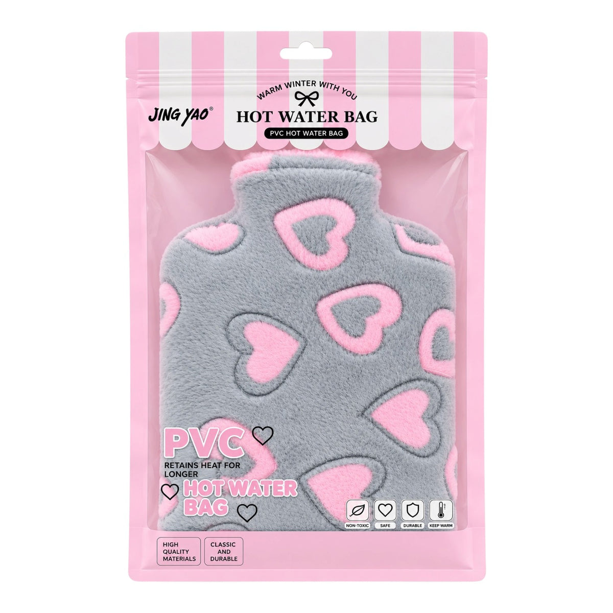 BOLSA TERMICA PELUCHE ESTAMPADO 2000ML JING YAO