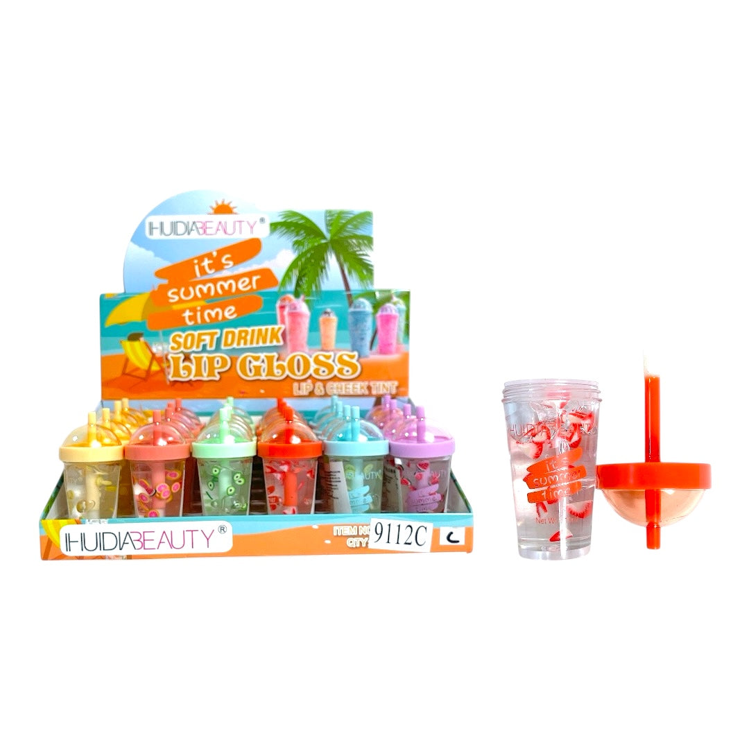 BRILLO GLOSS FRUTICAS SOFT DRINK IT'S SUMMER TIME 10ML HUDABEAUTY