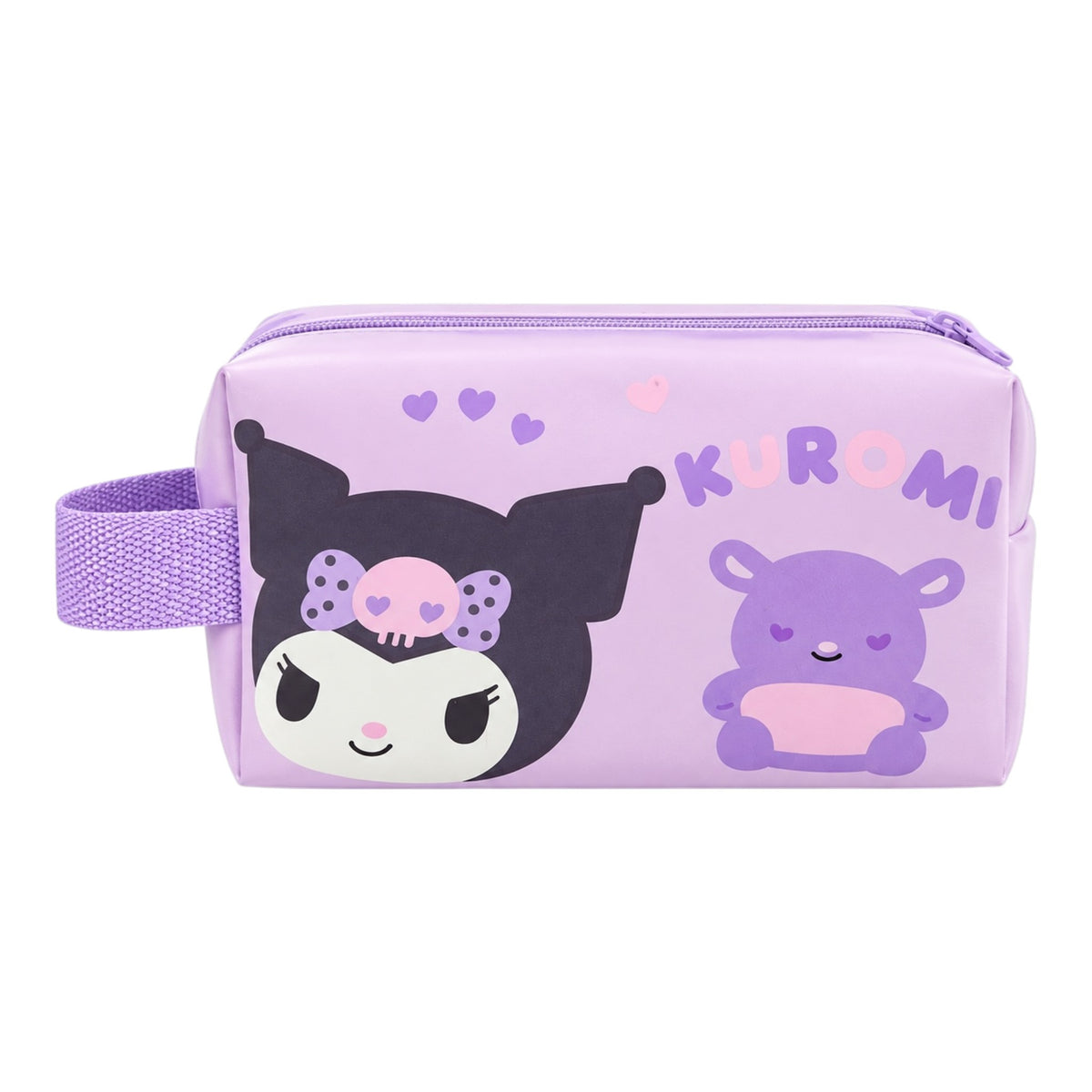 COSMETIQUERA PLASTICO KUROMI HELLO KITTY AGARRADERA