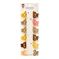 CARTON X12 MINI GANCHITOS 2CORAZONES TONOS NUDE HAND MADE