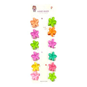 CARTON X12 MINI GANCHITOS FLOR HAWAI MATTE HAND MADE