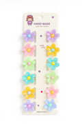CARTON X12 MINI GANCHITOS FLORECITA CUADROS HAND MADE