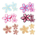 CARTON CAIMAN GRANDE Y 2 MINI CAIMAN FLOR 5 PETALOS TONOS PASTELES
