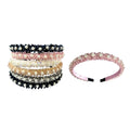 DIADEMA DELGADA CON MURANO Y PERLAS BLANCAS