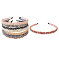 DIADEMA DELGADA CON MURANO Y PEPITAS DORADAS