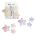CARTON CAIMAN MEDIANO FLOR 5 PETALOS Y 2 MINI CAIMAN FLOR COLORES TRANSPARENTES