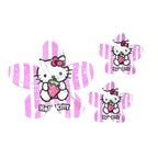 CARTON CAIMAN GRANDE Y 2 MINI CAIMAN ESTAMPADO HELLO KITTY