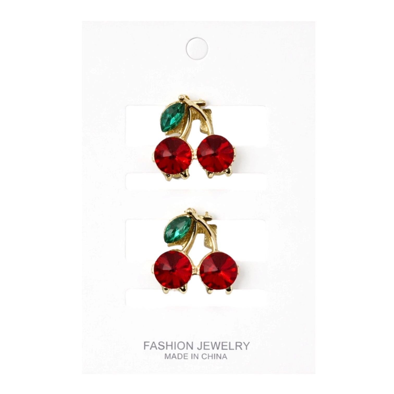 CARTON X2 MINI CAIMAN METALICO CEREZITAS FASHION JEWELRY