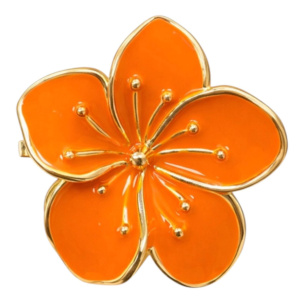 CAIMAN MEDIANO METALICO FLOR BORDE DORADO COLORES