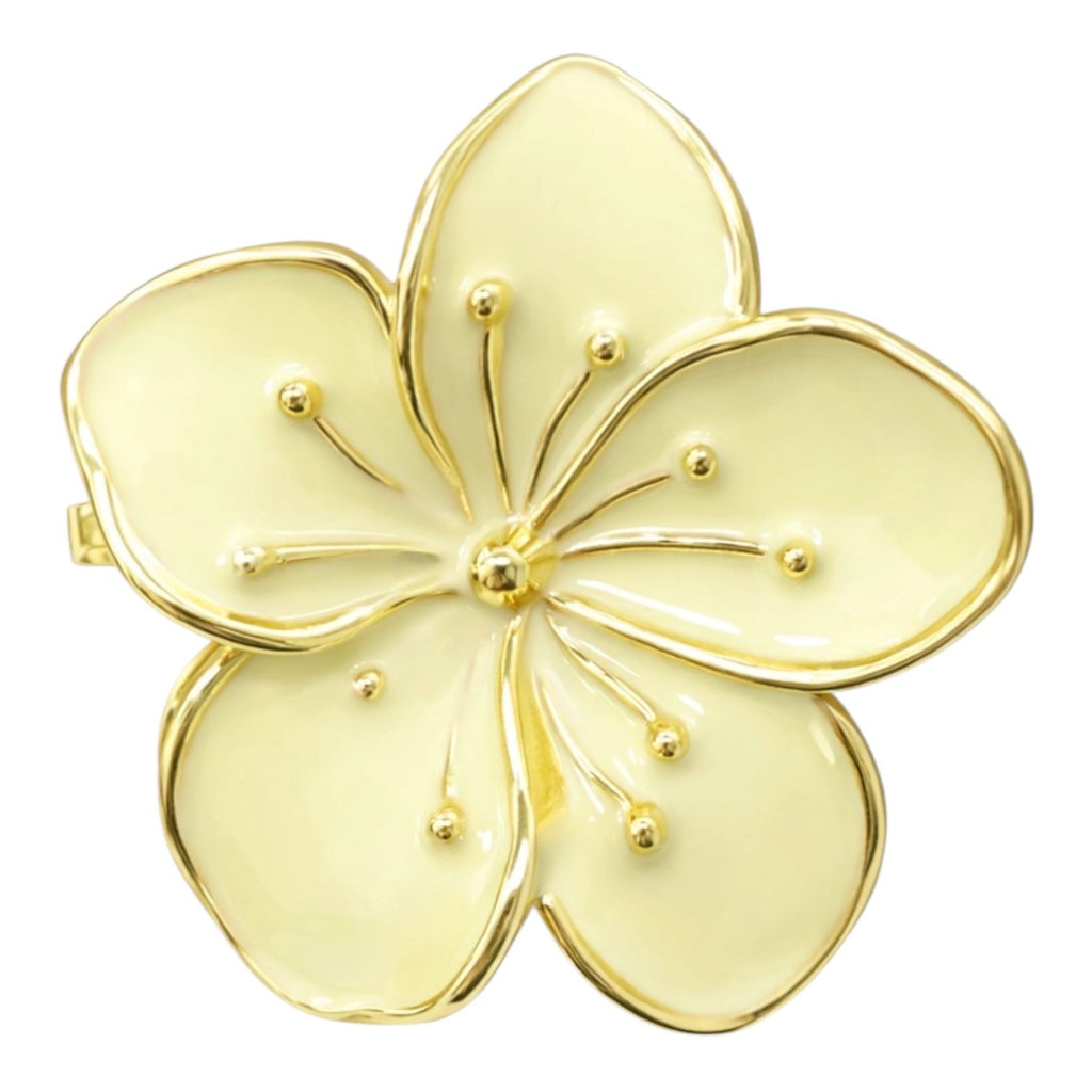 CAIMAN MEDIANO METALICO FLOR BORDE DORADO COLORES
