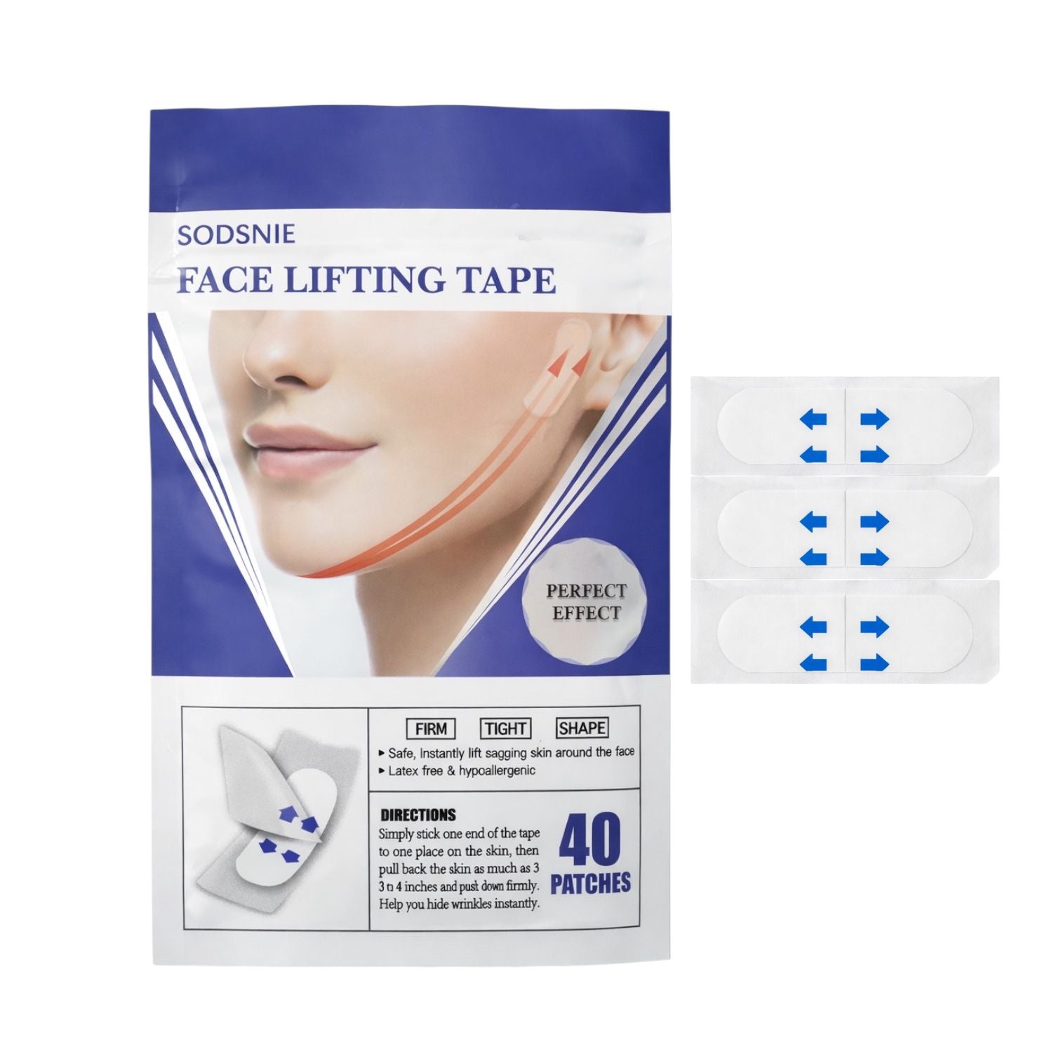 FACE LIFTING TAPE X40 PARCHES SODSNIE