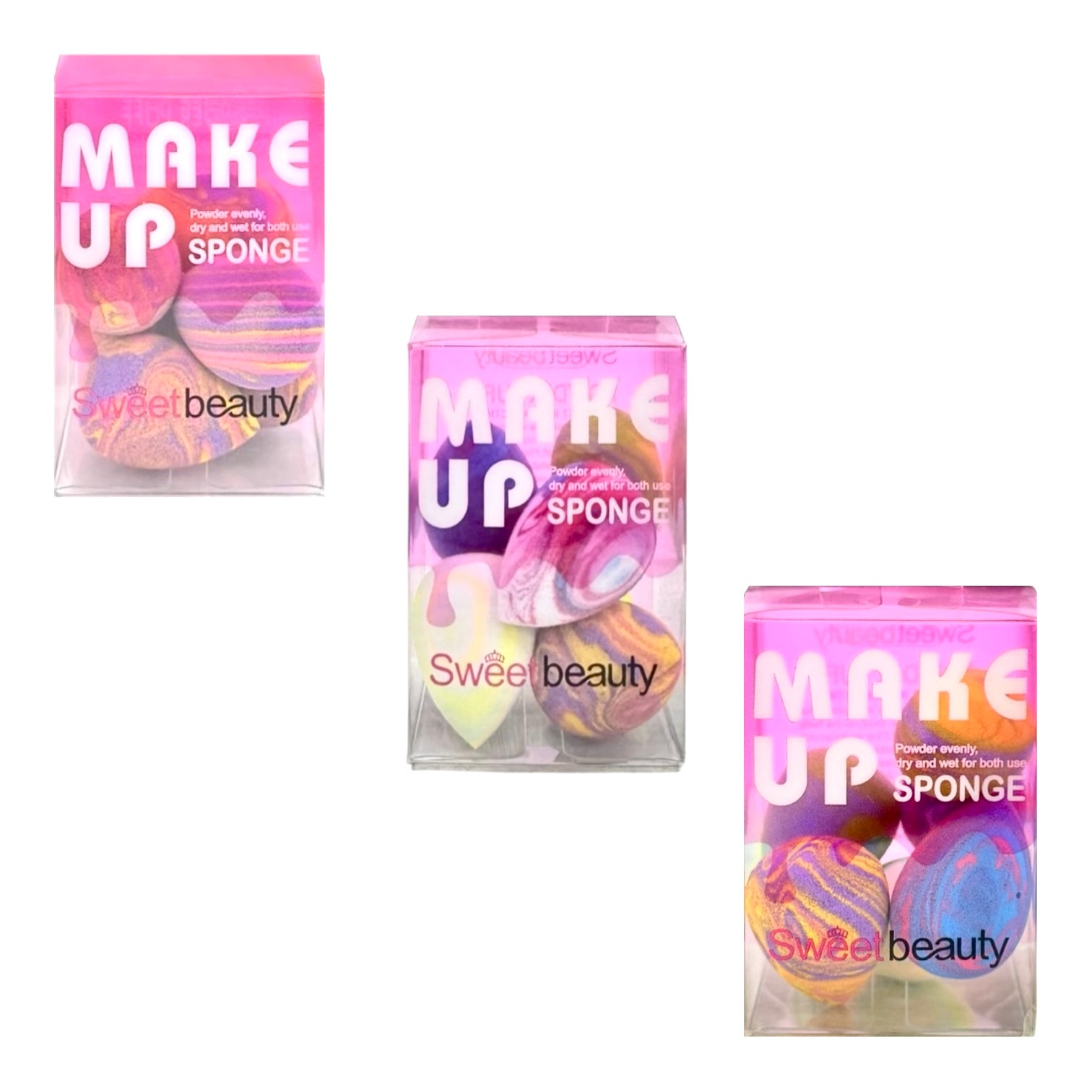 SET X6 MINI BEAUTY BLENDER MARMOLEADO SWEET BEAUTY