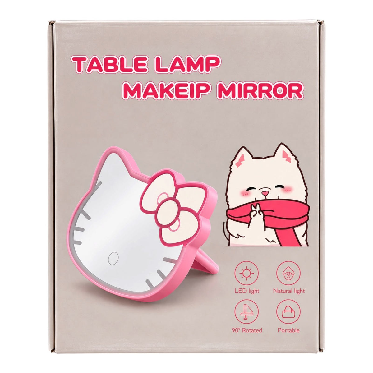 ESPEJO PEQUE TOCADOR HELLO KITTY CON LUZ