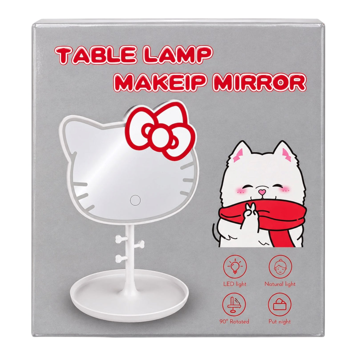 ESPEJO TOCADOR HELLO KITTY CON LUZ