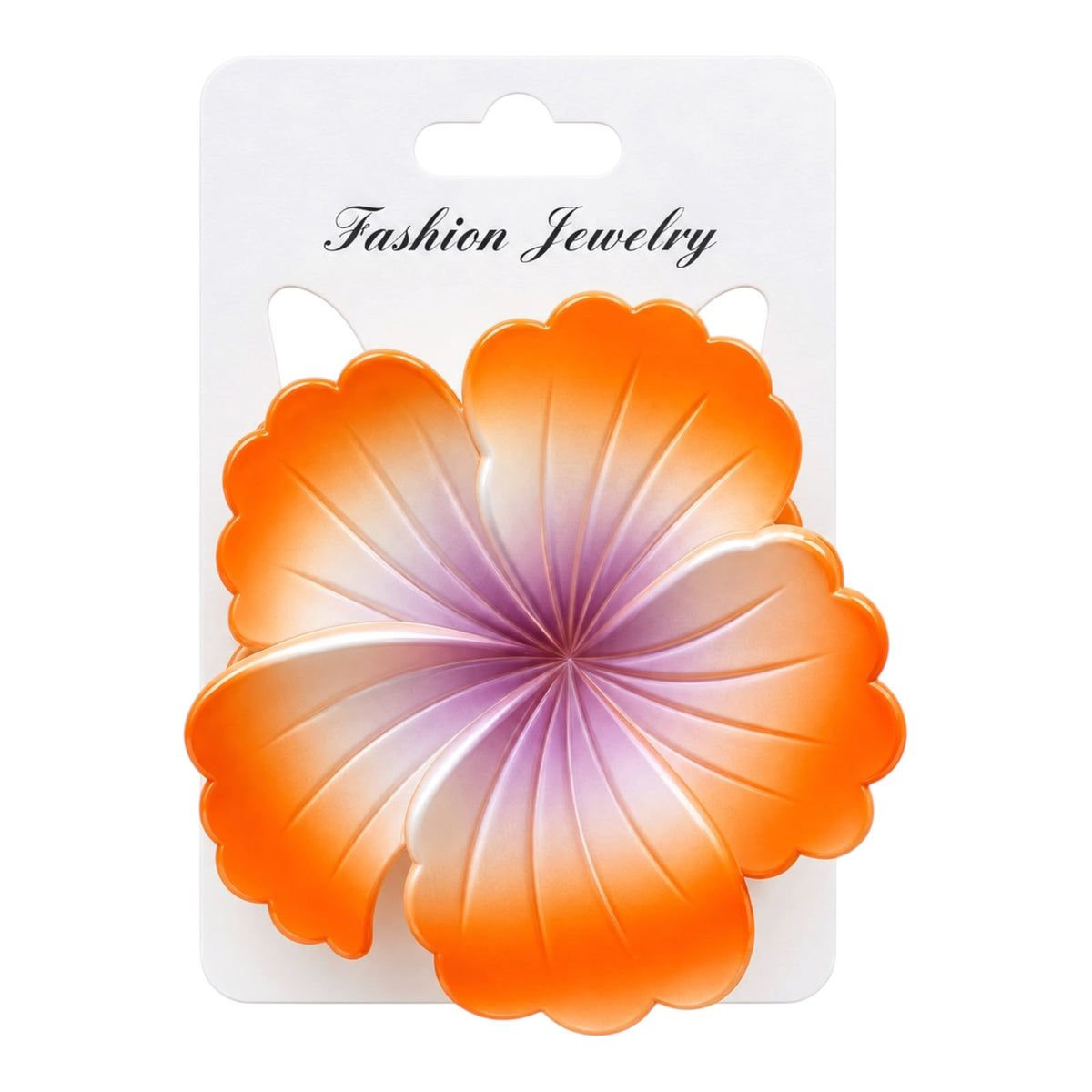 CAIMAN GRANDE FLOR HAWAI 5 PETALOS MATTE FASHION JEWELRY