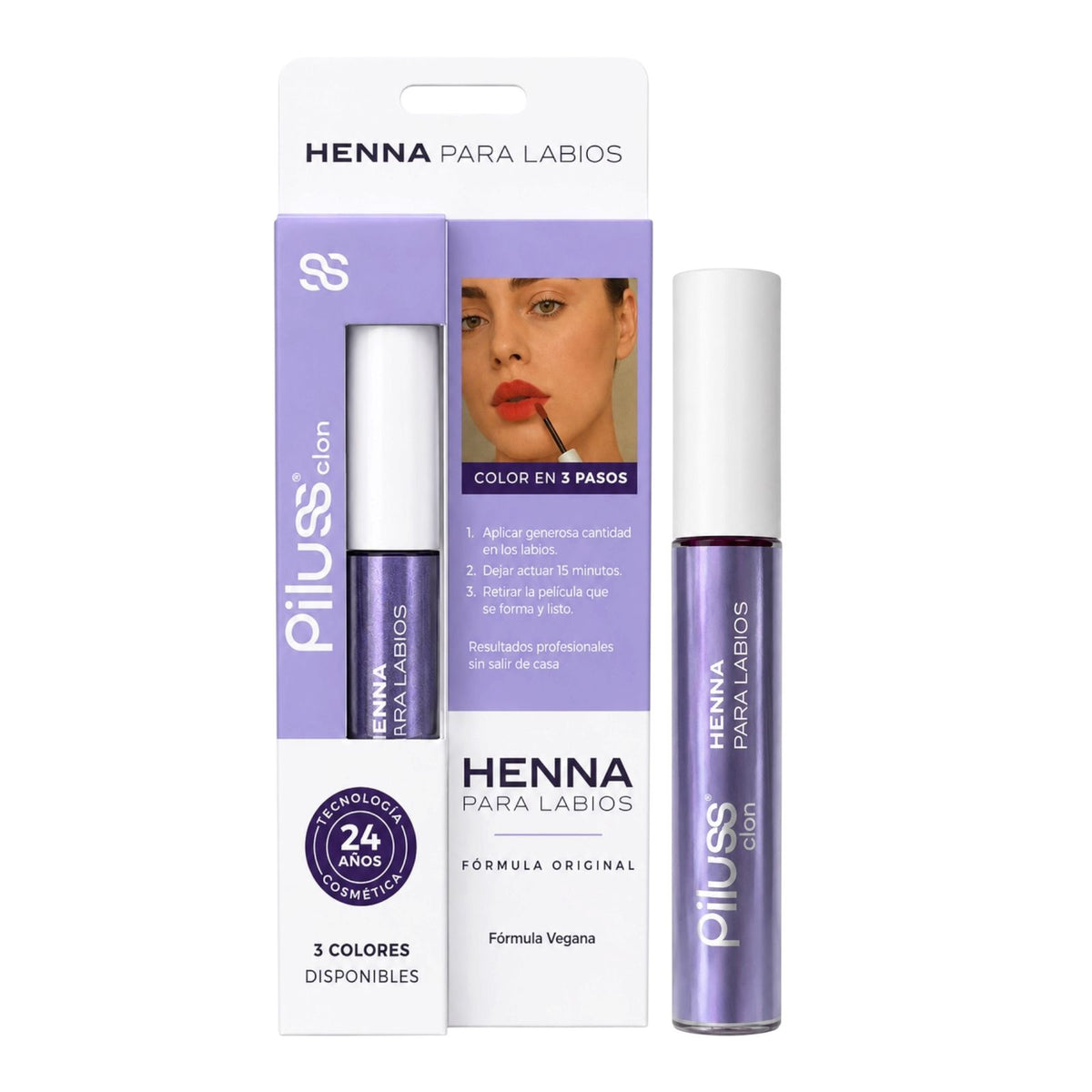 HENNA PARA LABIOS TONO 2 ROJO VINO PILUSS
