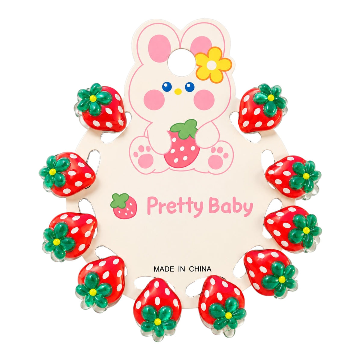 CARTON CONEJITA PRETTY BABY X10 PIOJITOS CEREZA FRESA