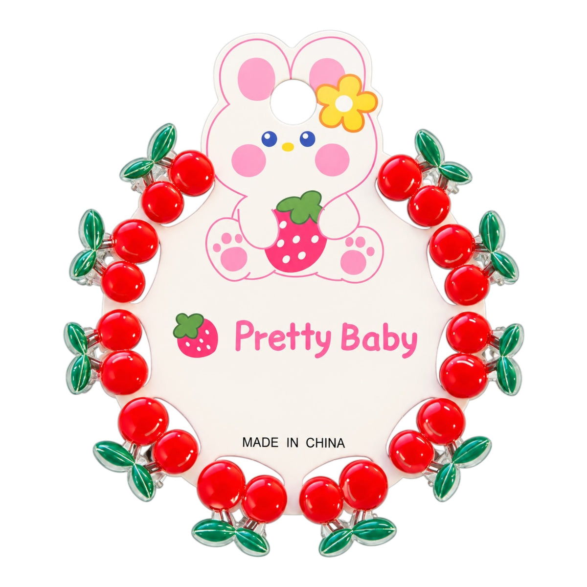 CARTON CONEJITA PRETTY BABY X10 PIOJITOS CEREZA FRESA